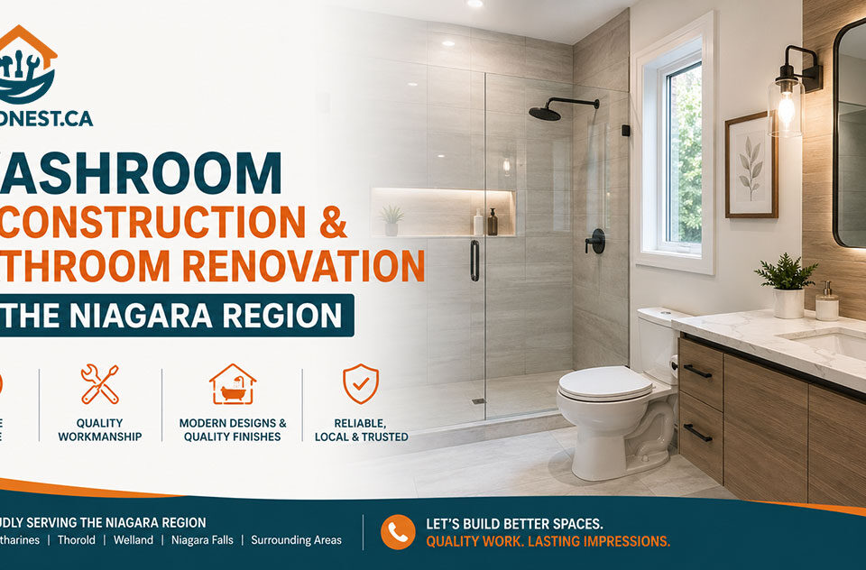 Washroom Reconstruction & Bathroom Renovation in the Niagara Region