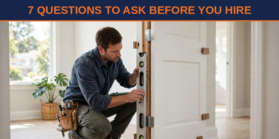 Door installation in Niagara — BuildNest blog poster: 7 questions to ask before you hire