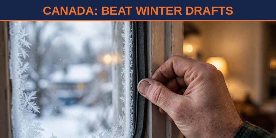 Draft-proof your windows in Canada before winter - DIY guide poster
