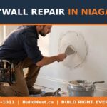 Drywall repair in Niagara — BuildNest handyman patching a drywall hole