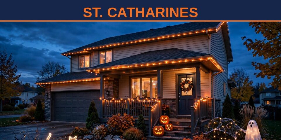 Halloween decorating in St. Catharines — BuildNest blog poster: hang lights and outdoor displays without damage