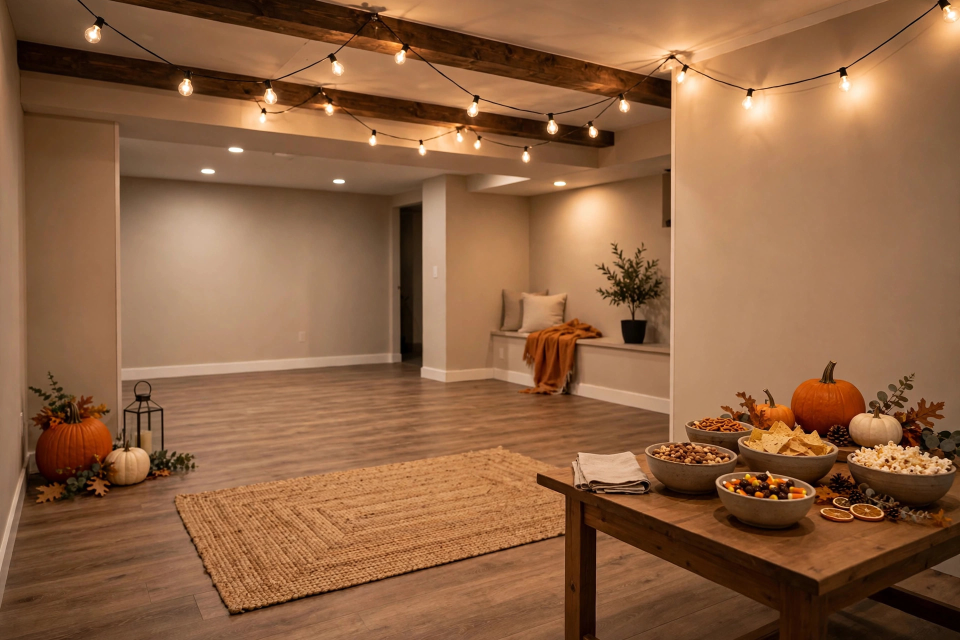 Party-ready basement in Fort Erie after junk removal and decluttering