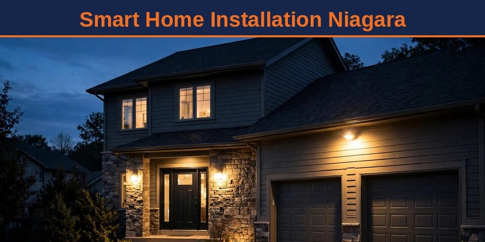 Dark evenings are coming — smart home installation Niagara guide poster