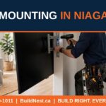 TV mounting in Niagara — professional flat-screen wall mount installation by BuildNest