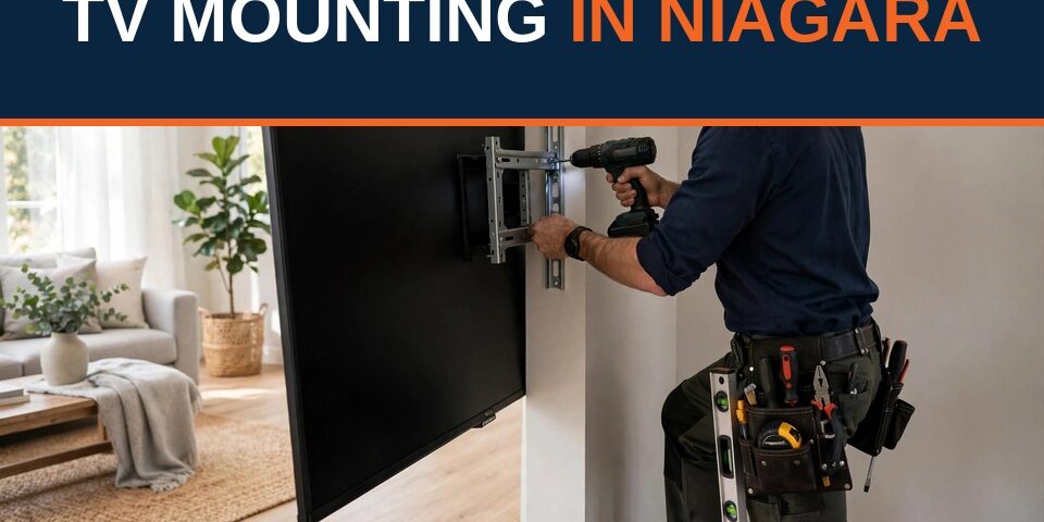 TV mounting in Niagara — professional flat-screen wall mount installation by BuildNest