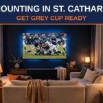 TV mounting in St. Catharines — Grey Cup ready living room setup