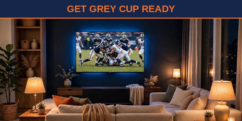 TV mounting in St. Catharines — Grey Cup ready living room setup